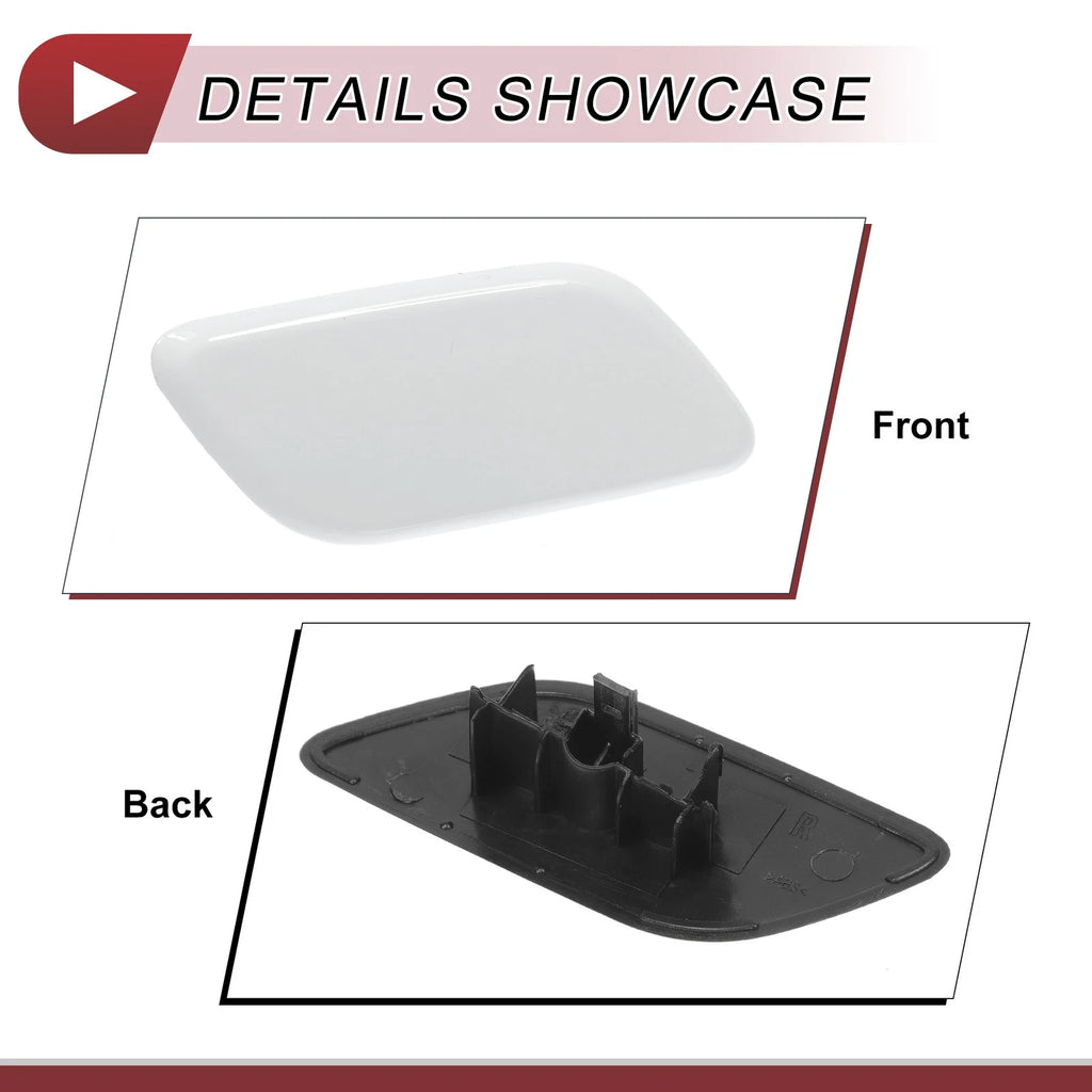 Front Right Washer Nozzle Cover Cap for Subaru Outback (2010–2018) White