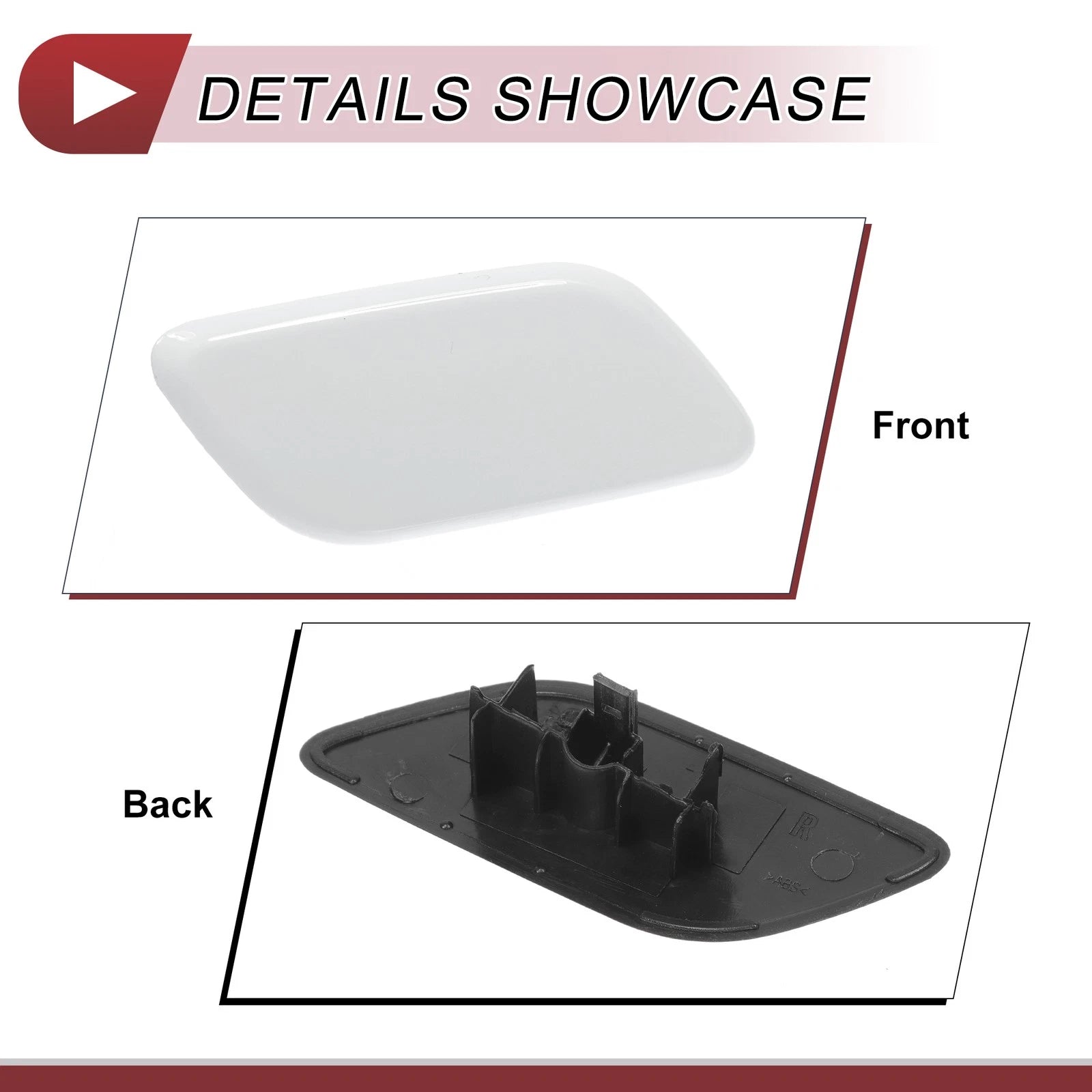 Front Right Washer Nozzle Cover Cap for Subaru Outback (2010–2018) White