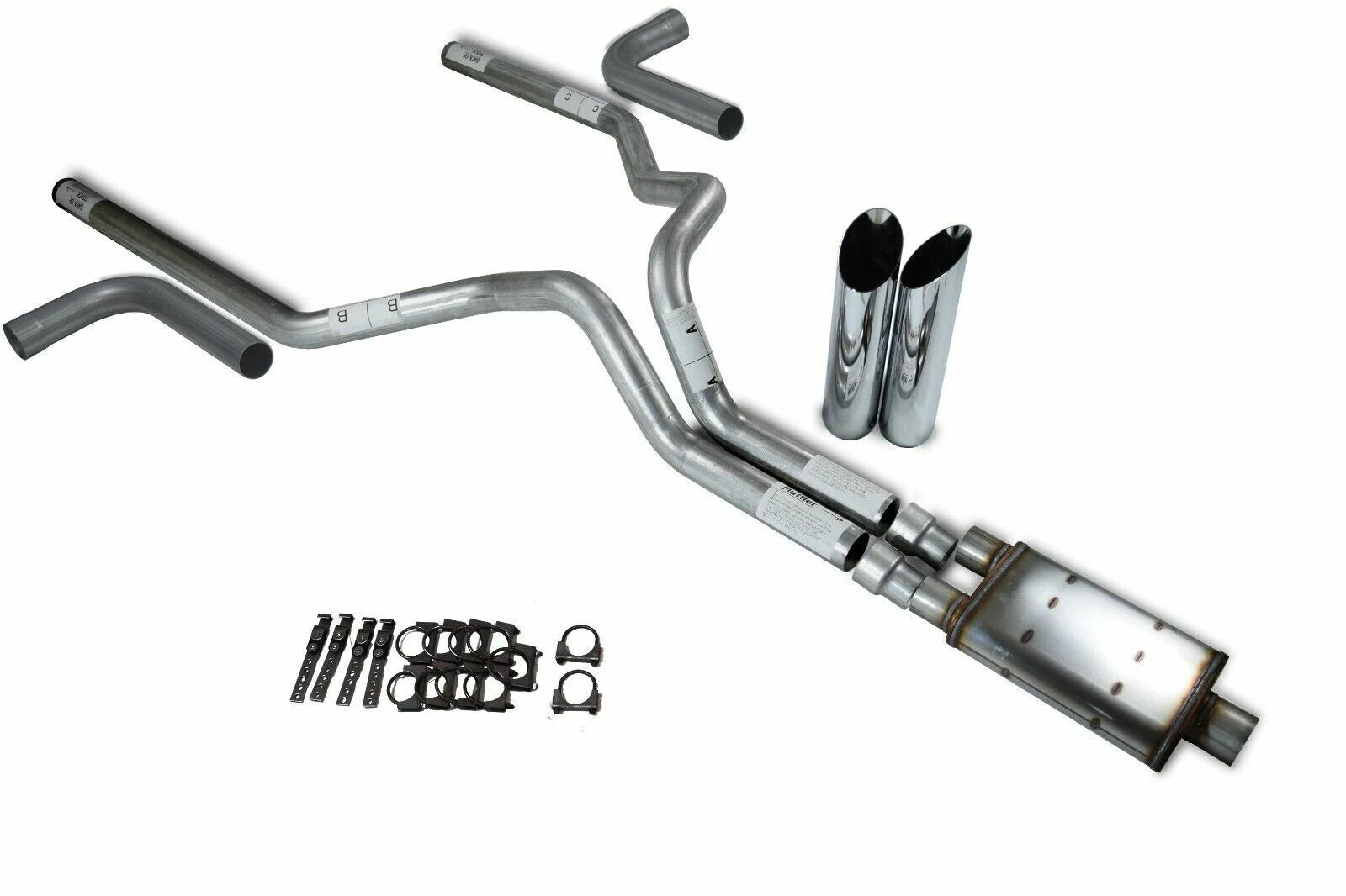 3" Dual Exhaust Kit for Ford F150 (2021–2025) Magnaflow XL Slash Tip