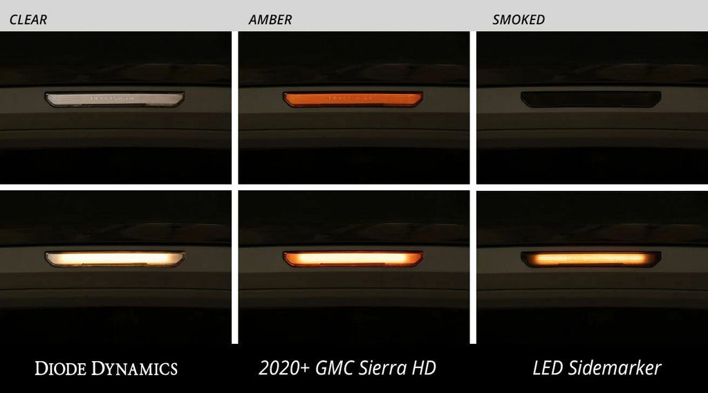 LED Sidemarkers Smoked for GMC Sierra HD 2500 3500 (2020–2023)