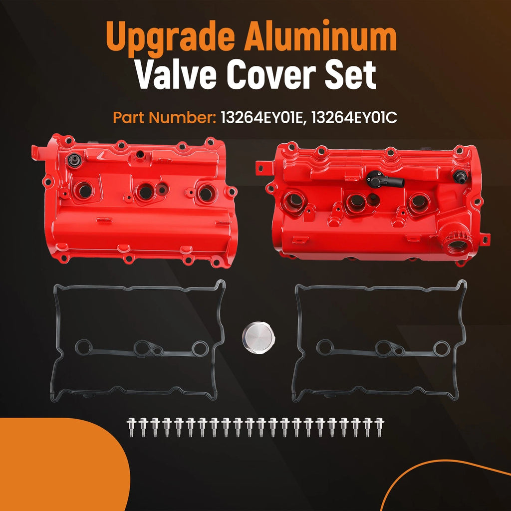 Aluminum Engine Valve Cover, Gasket & Oil Cap for Infiniti FX37 EX37 (2013)