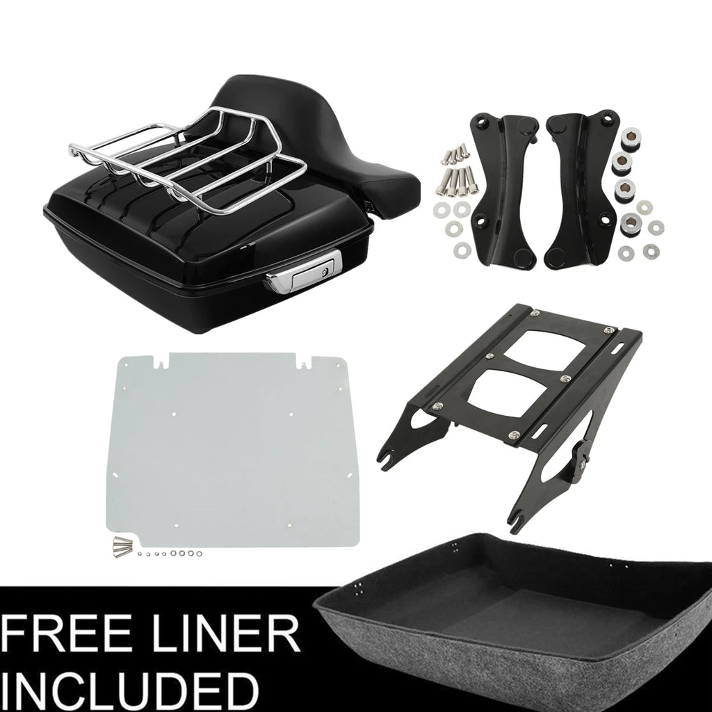 Chopped Trunk Backrest Mount Rack Docking Kit for Harley Electra Glide (2014–2023)