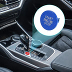 ABS Blue Ignition Push Start Stop Button Cover Trim for BMW 
