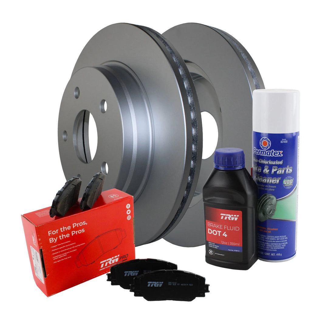 Front Brake Kit Set of 4 Disc Rotors & TRW Pro Ceramic Pads for Dodge Ram 1500