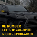 2X Smoked Sequential LED Side Mirror Turn Signal Light for Lexus GX460 (2010–2023)