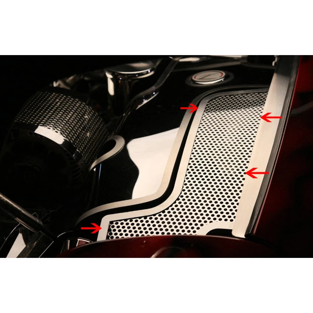 Perforated Stainless Inner Fender Accent Plates for 1997-2004 Chevy Corvette