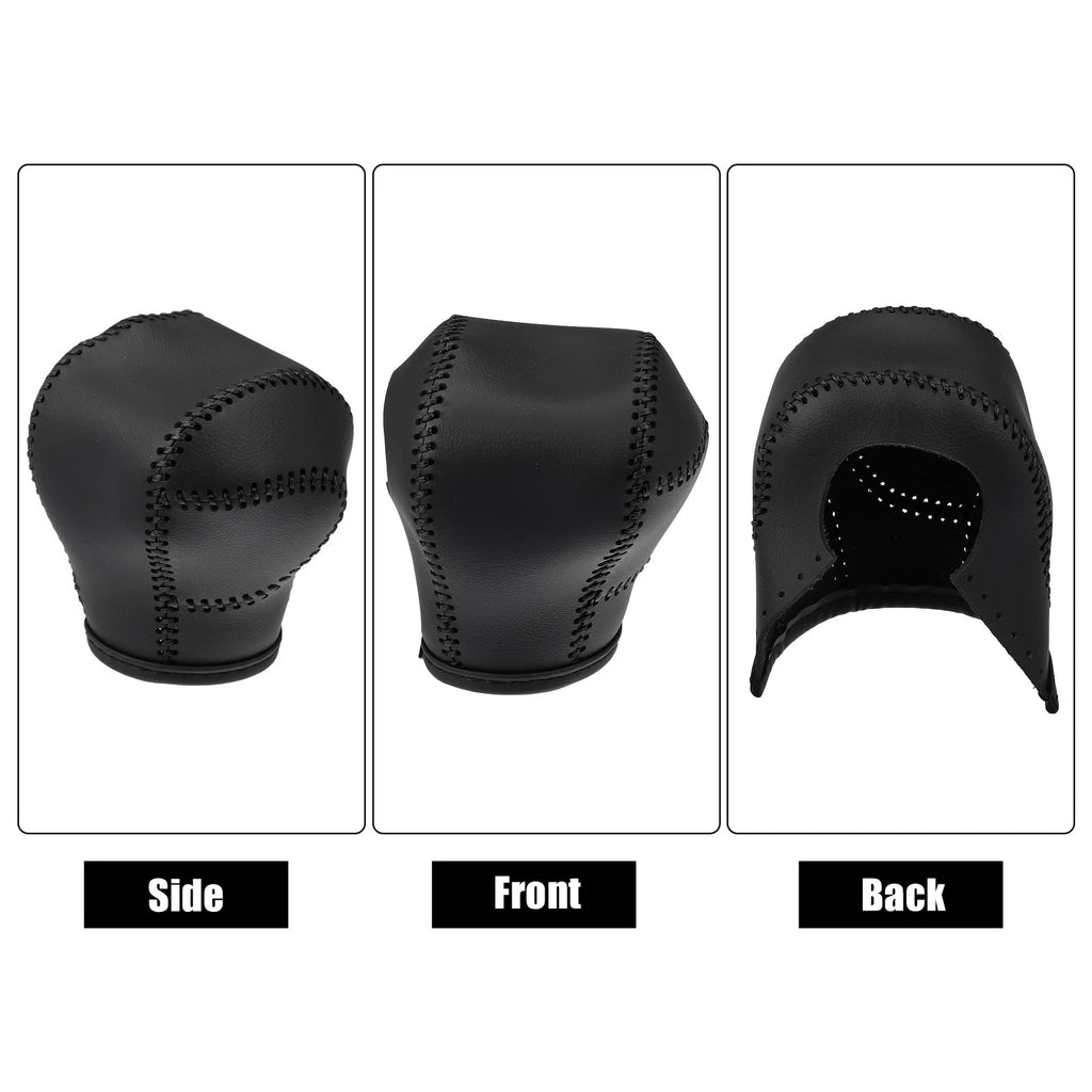 Gear Shift Knob Cover Trim for Toyota Sienna (2021–2022) w/ Black Stitches