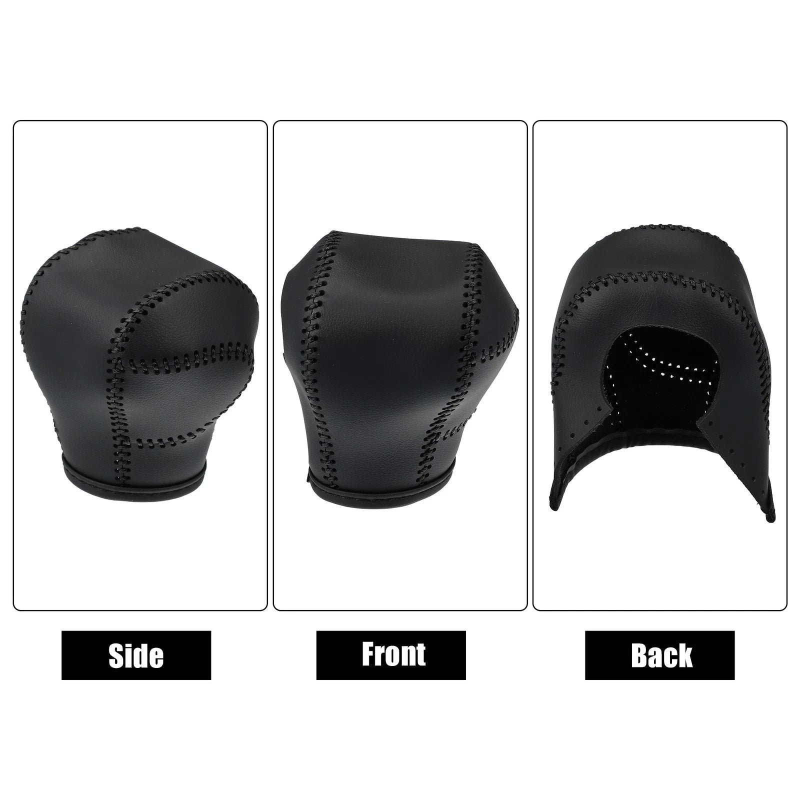 Gear Shift Knob Cover Trim for Toyota Sienna (2021–2022) w/ Black Stitches