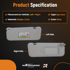 Sun Visor Pair for Hyundai Elantra GL/LE (2016-2019)