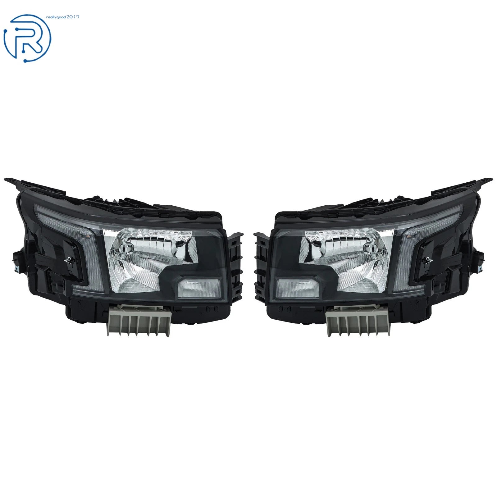 Headlight Set for Nissan Frontier (2022-2023) Halogen Black