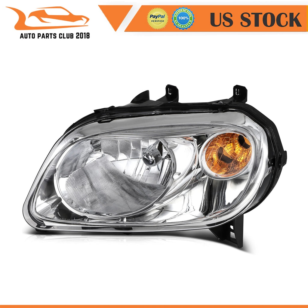 Headlight Assembly Pair for Chevy HHR (2006-2011) Chrome Housing Clear Lens