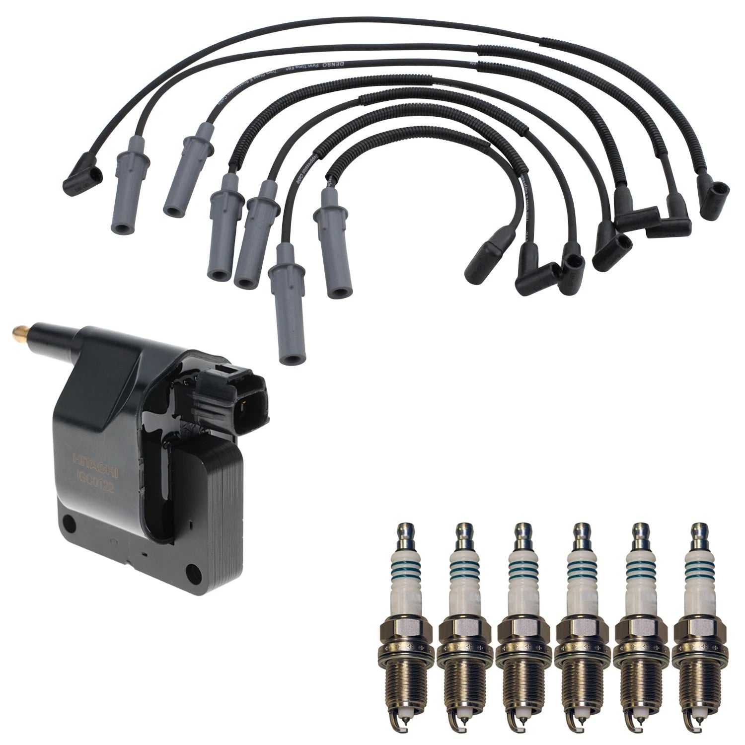 Set of 6 Ignition Coils & Iridium Spark Plugs for Dodge Durango (1998–2003)