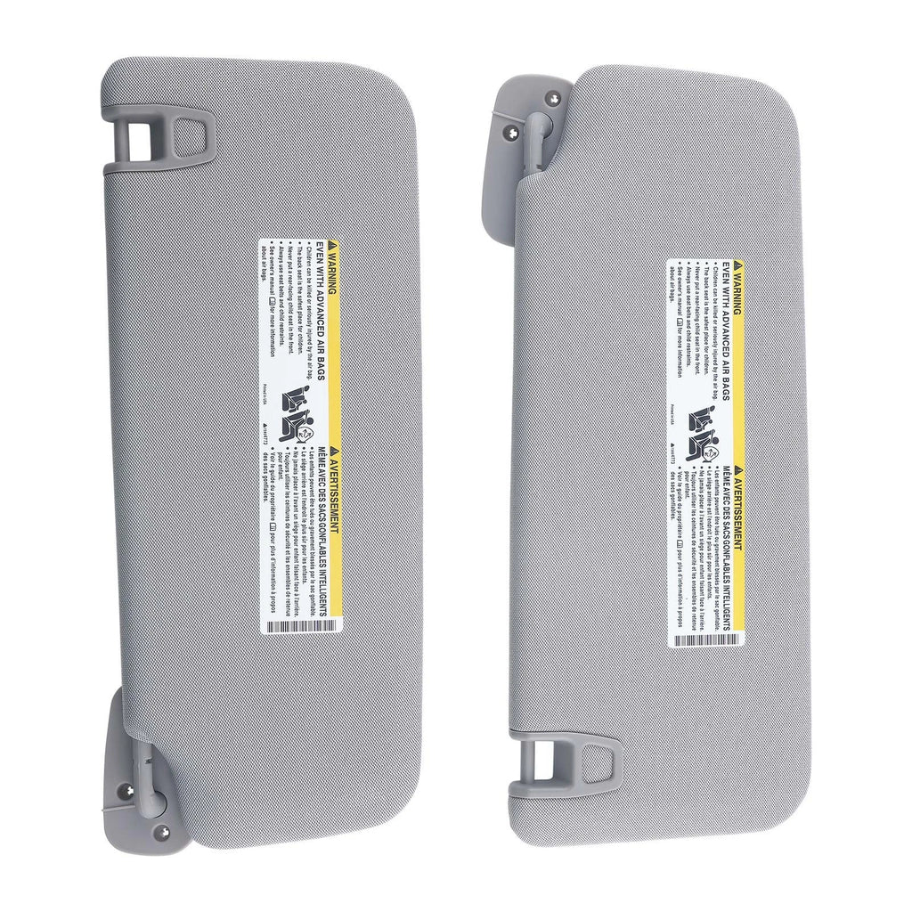 Set of 2 Sun Visors Gray for Chevrolet Suburban (2015–2019) 23459654 23198866