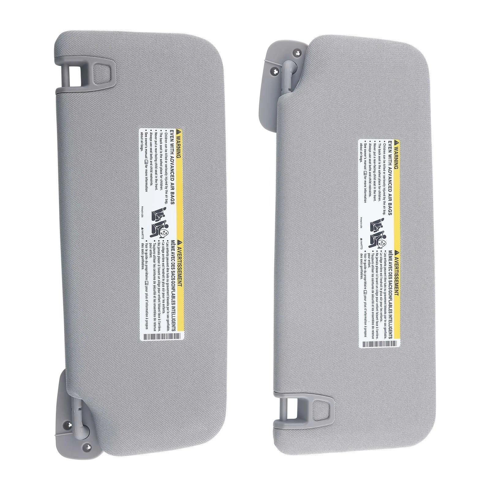 Set of 2 Sun Visors Gray for Chevrolet Suburban (2015–2019) 23459654 23198866