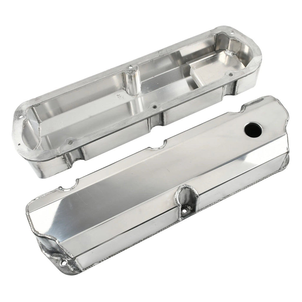 SBF Valve Covers Fabricated Polished Aluminum Short Bolt for Ford 289 302 351W (1962–1995)