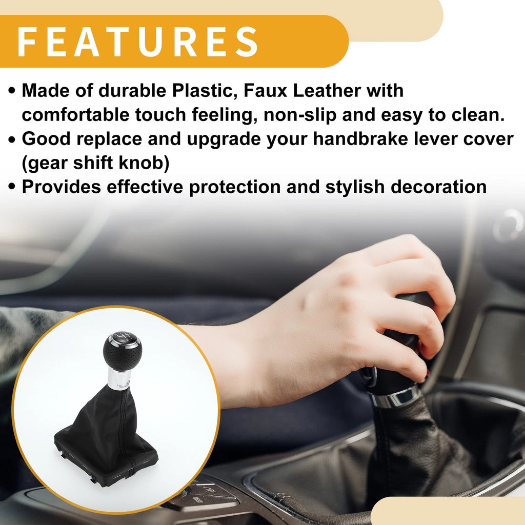 5 Speed Gear Shifter Knob with Cover for Audi A3 (2008–2013)