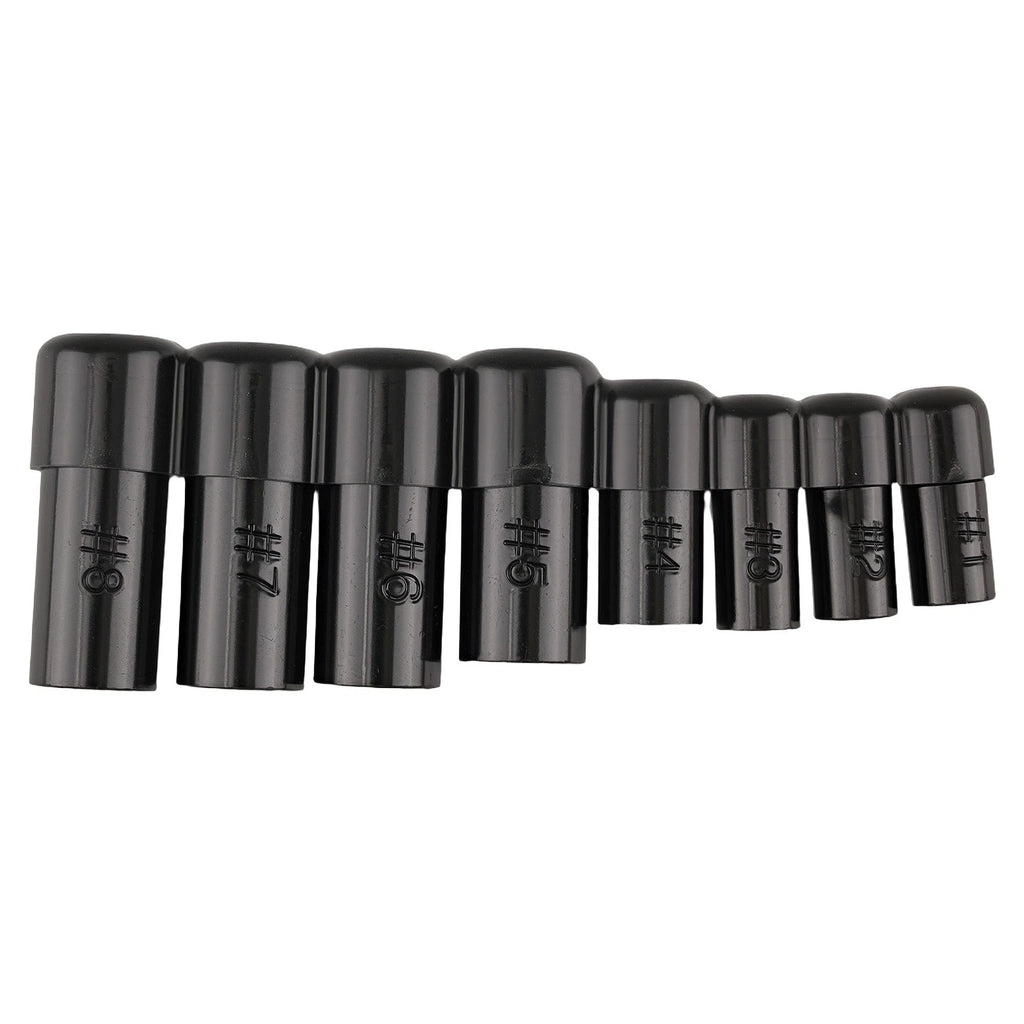 Set of 8 Tap Sockets for Standard Metric Thread 1/8-1/2in NPT