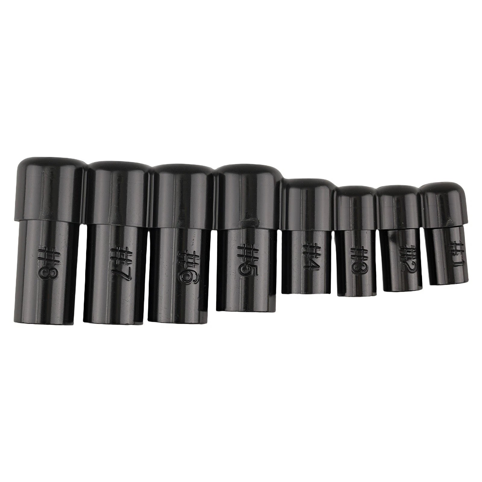 Set of 8 Tap Sockets for Standard Metric Thread 1/8-1/2in NPT
