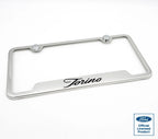 License Plate Frame Chrome Notched Stainless for Ford Torino (1968–1971)