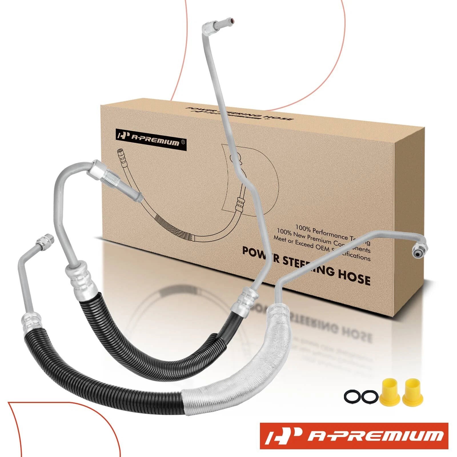 2X Power Steering Pressure Hose for Ford F-250 F-350 Super Duty (2005–2007)
