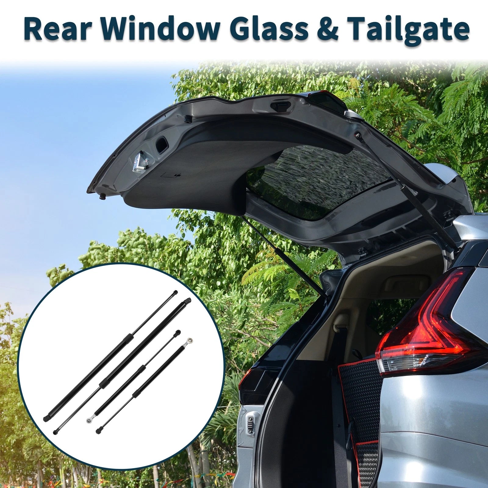 Rear Window Glass & Tailgate Lift Supports Struts for Infiniti QX56 (2004–2010)
