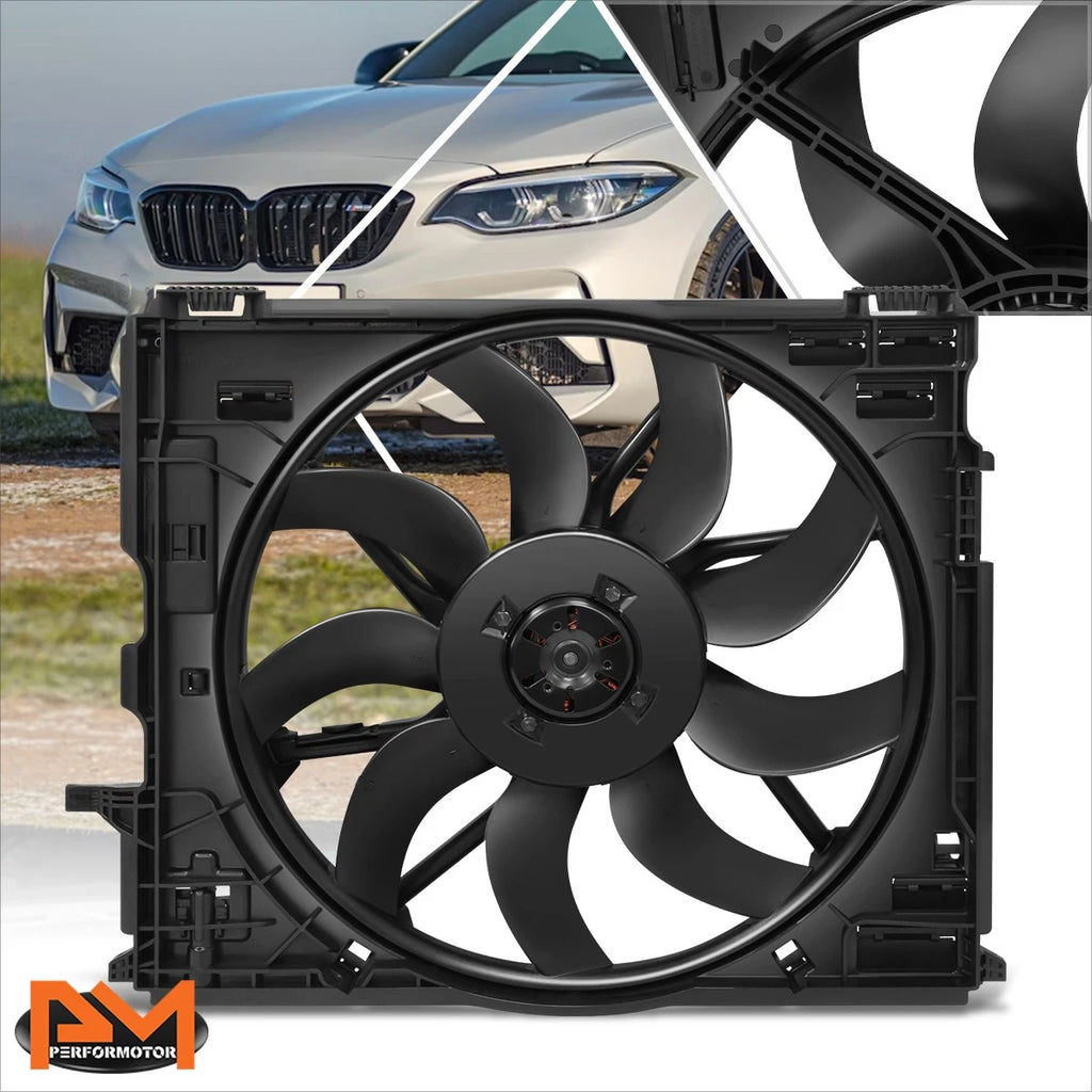 Lightweight Front Radiator Cooling Fan Assembly for BMW M2 M3 M4 (2015–2021)