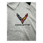 C8 Corvette Polo Shirt Heather Gray Black for Chevrolet Corvette (2020–2024)