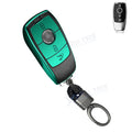 Leather Smooth TPU Remote Key Fob 360 Protection for Mercedes E S-Class (2019–2021)
