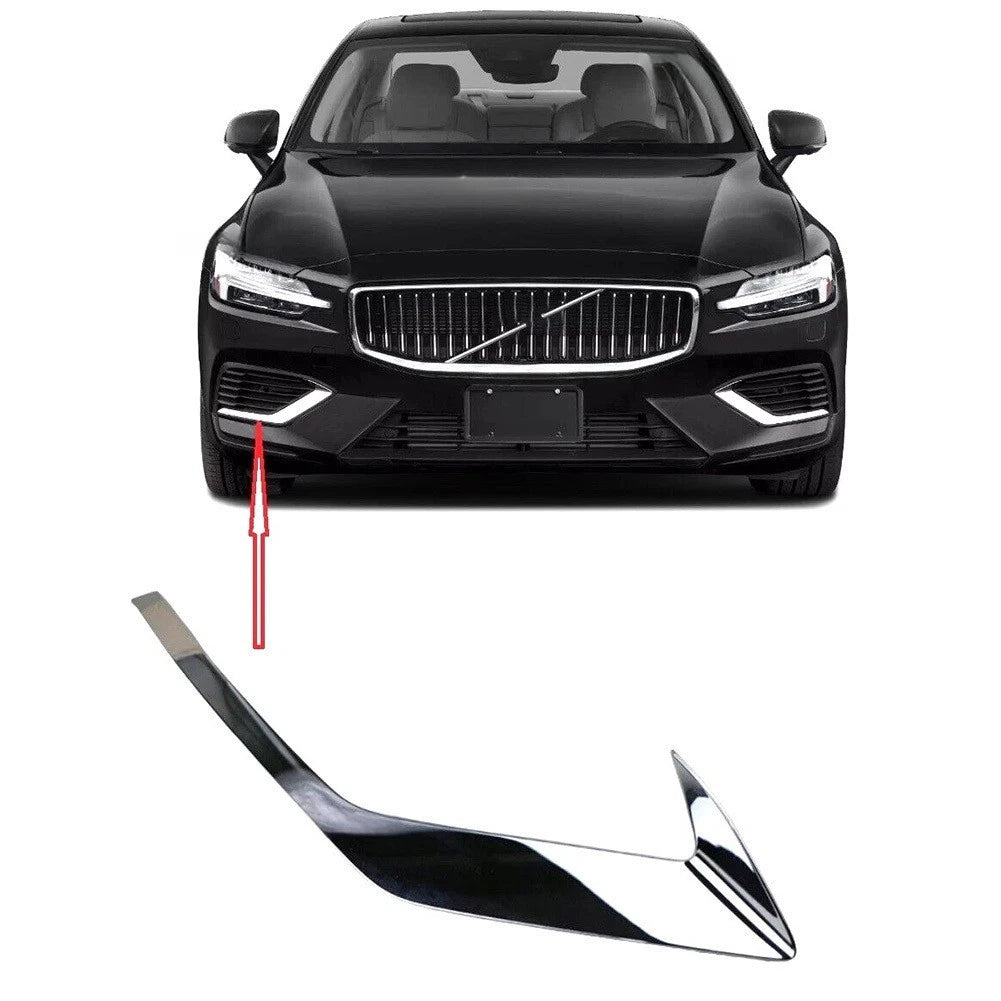 Set of 2 Front Bumper Fog Light Grille Covers for Volvo S60 (2020–2026)