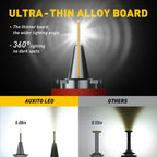AUXITO HB11 LED Headlight Bulbs for Hi/Lo Beam (6500K Bright White)