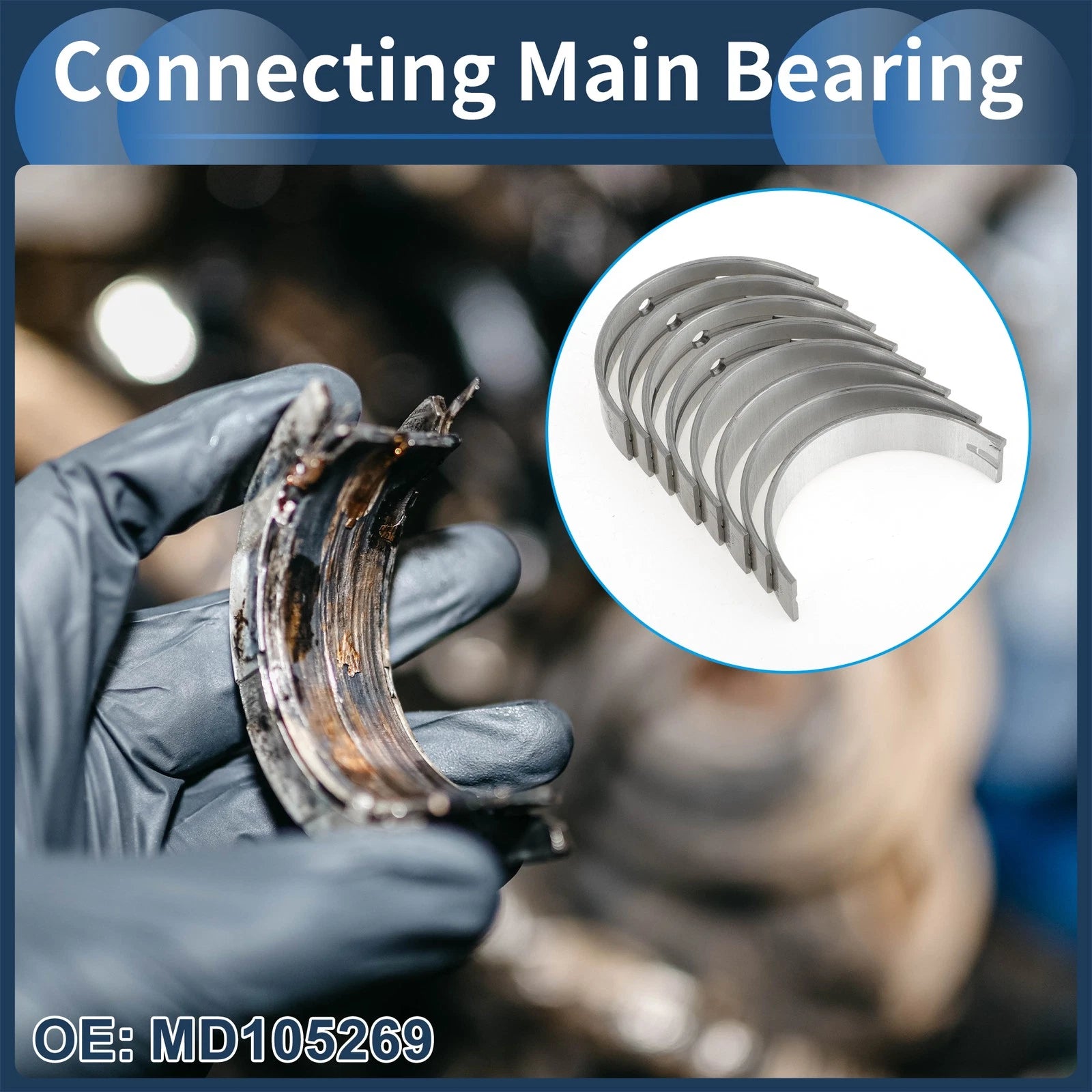 Main Bearing Set No.MD105269 for Mitsubishi Delica (1990–2006)