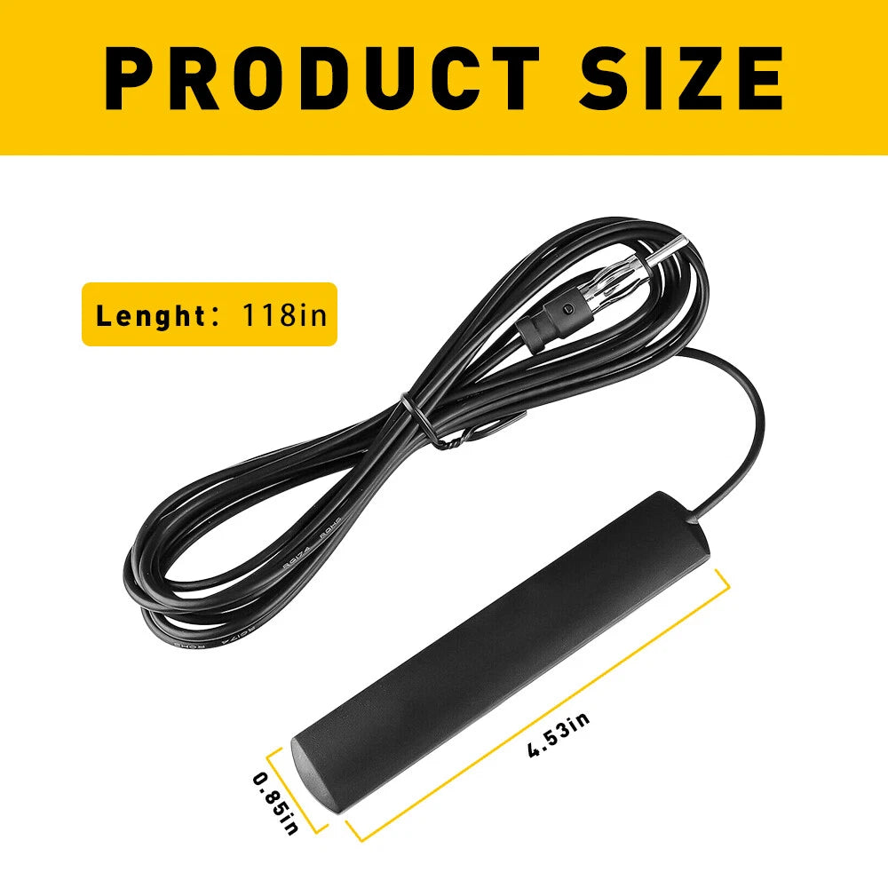 Universal Hidden Amplified Antenna for Car Stereo AM/FM Radio
