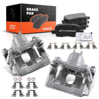 Set of 6 Rear Brake Calipers and Pads for Honda Pilot (2003–2008) Acura MDX