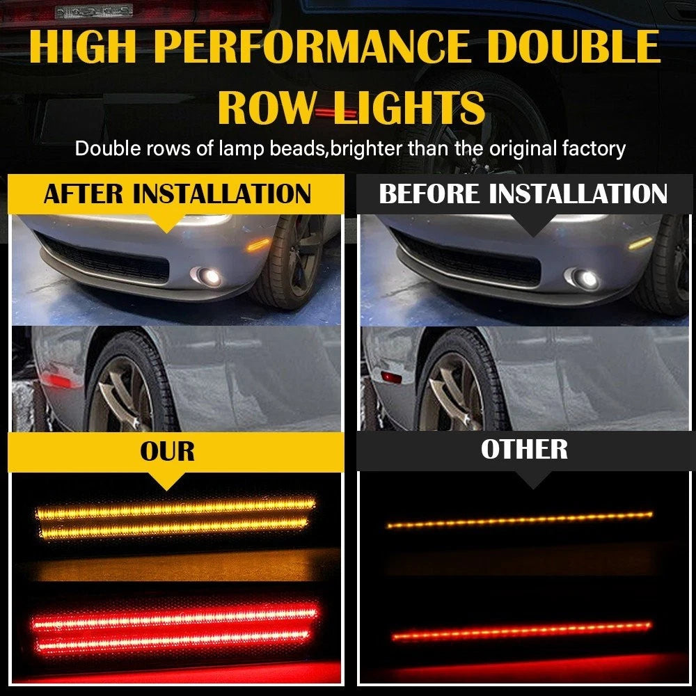 Set of 4 LED Side Marker Lights for Dodge Challenger (2008–2014)