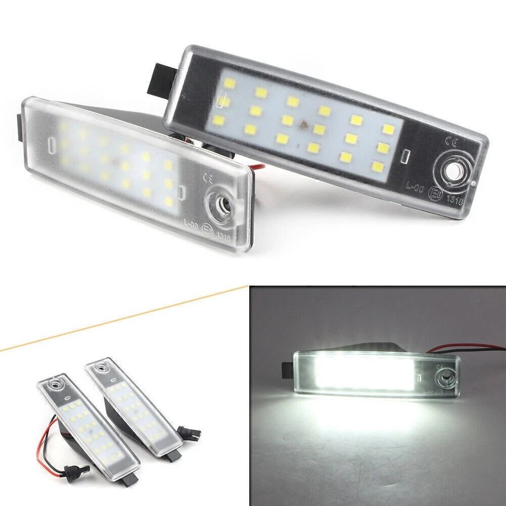 2Pcs White LED Rear License Plate Light for Toyota Hiace H200, RAV4, Vanguard