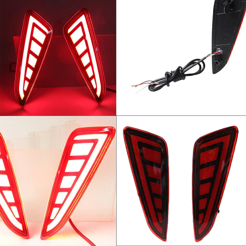 2X LED Rear Bumper Lights Taillights for Toyota CHR (2017–2018)