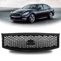 Front Upper Grille for Infiniti Q70 Q70L (2015–2019) Glossy Black with Camera Option