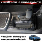 Carbon Fiber Pattern Center Gear Shift Panel Trim for Dodge Charger (2015-2023)