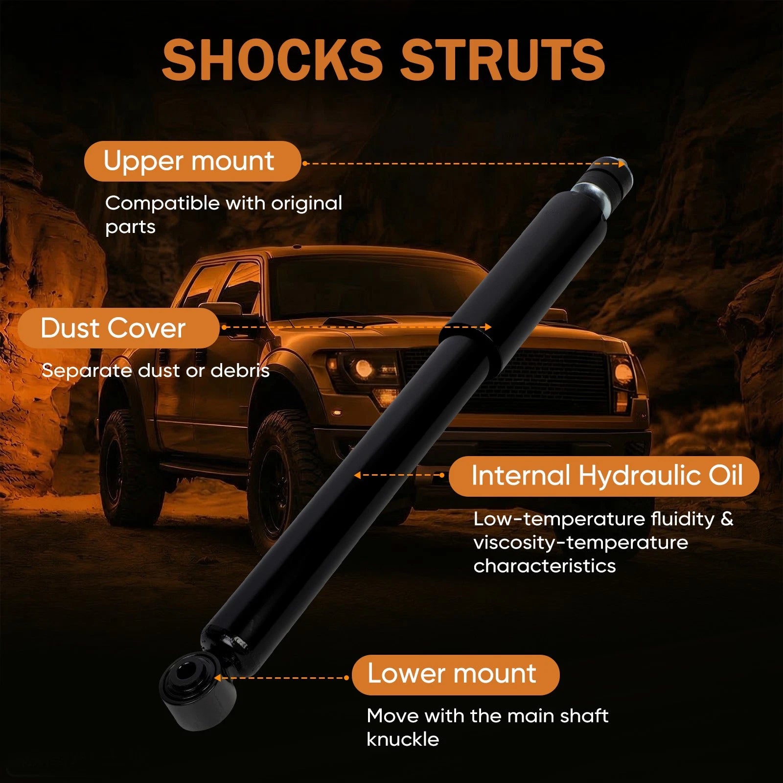 Rear Struts Shocks Absorber Pair for Honda Civic (2006–2011)
