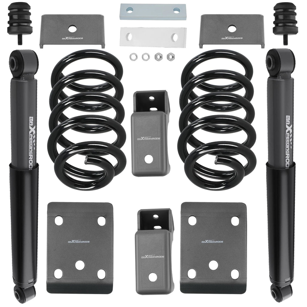 3" Front 5" Rear Lowering Shocks Springs for Chevy Silverado GMC Sierra (2007–2013)
