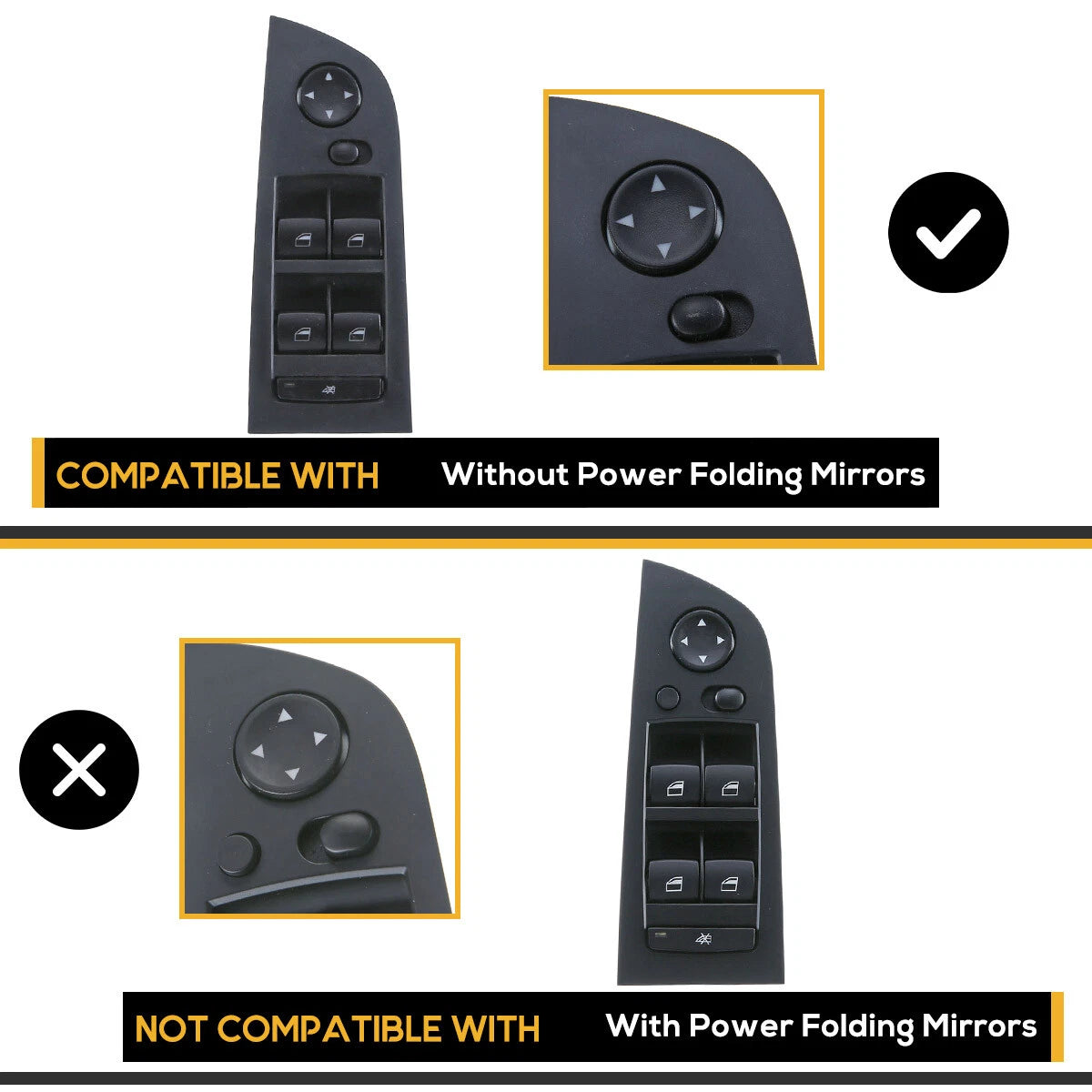 Left Power Window Switch for BMW M3, 335xi, 335i, 330xi, 330i (2008-2011)