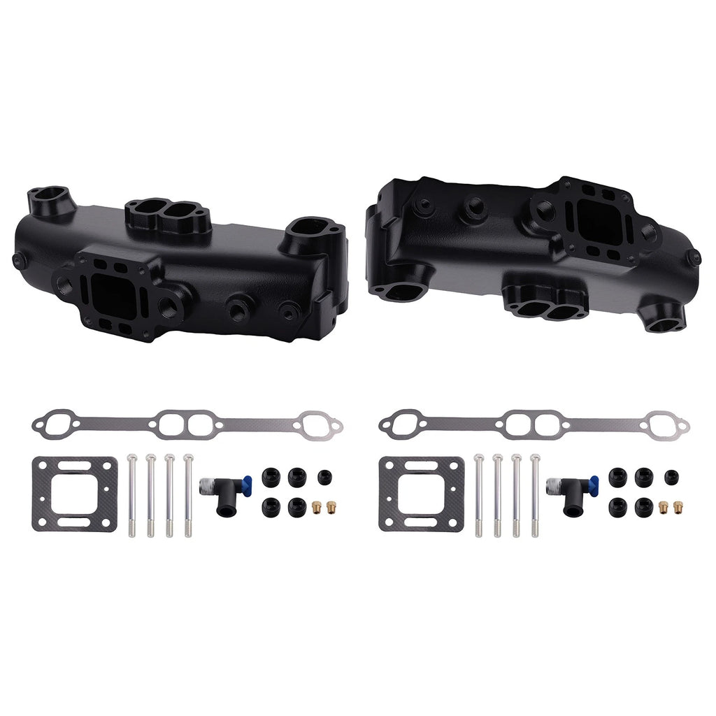 2X Exhaust Manifold Kit for GM 305 350 377 5.0L 5.7L 6.2L (1983–2002)