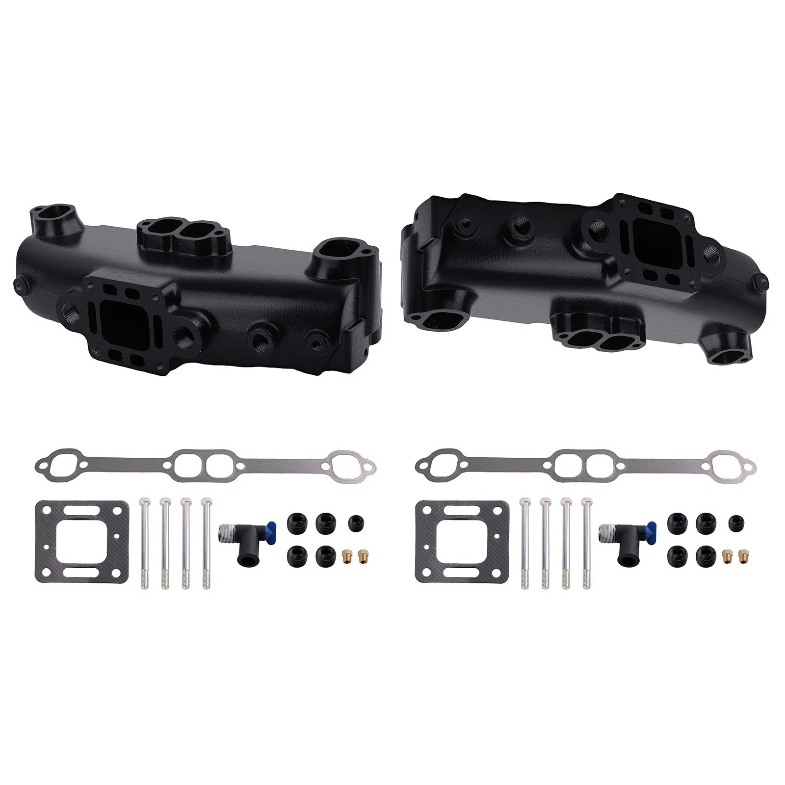 2X Exhaust Manifold Kit for GM 305 350 377 5.0L 5.7L 6.2L (1983–2002)
