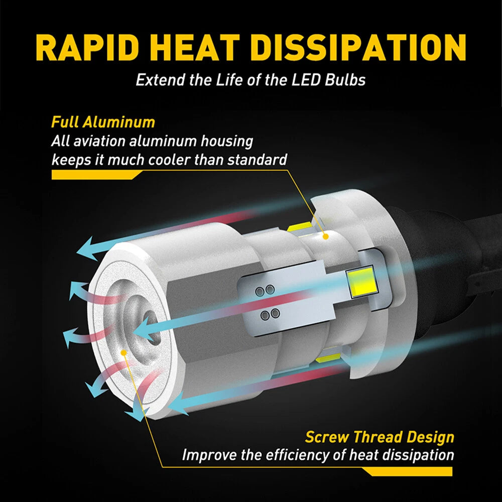 2X LED Reverse Backup Light Bulb for AUXITO W16W T15 (ERROR FREE)