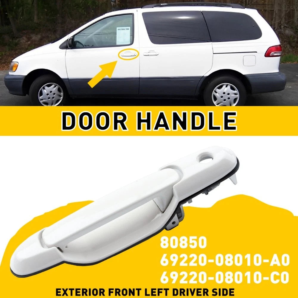 Exterior Front Left Driver Door Handle for Toyota Sienna (1998–2003)