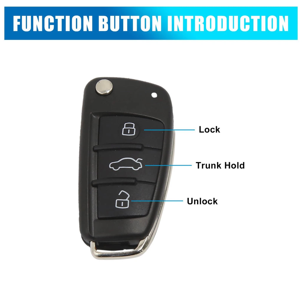 Key Fob Shell Case for Audi A3 A4 A6 Q7 TT (3 Button)