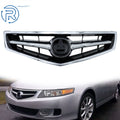Front Upper Grill for Acura TSX (2006–2008) Black with Chrome Trim