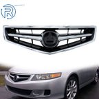 Front Upper Grill for Acura TSX (2006–2008) Black with Chrome Trim
