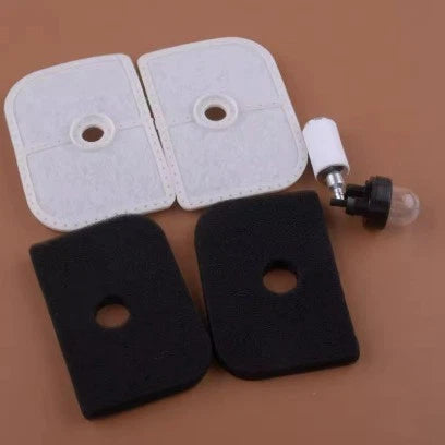 Set of 4 Air Filters with 1 Bulb & 1 Fuel Filter for 525RJD 525RS
