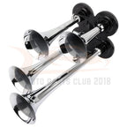12V 150 DB 4-Trumpet Train Air Horn Kit for Universal Fit